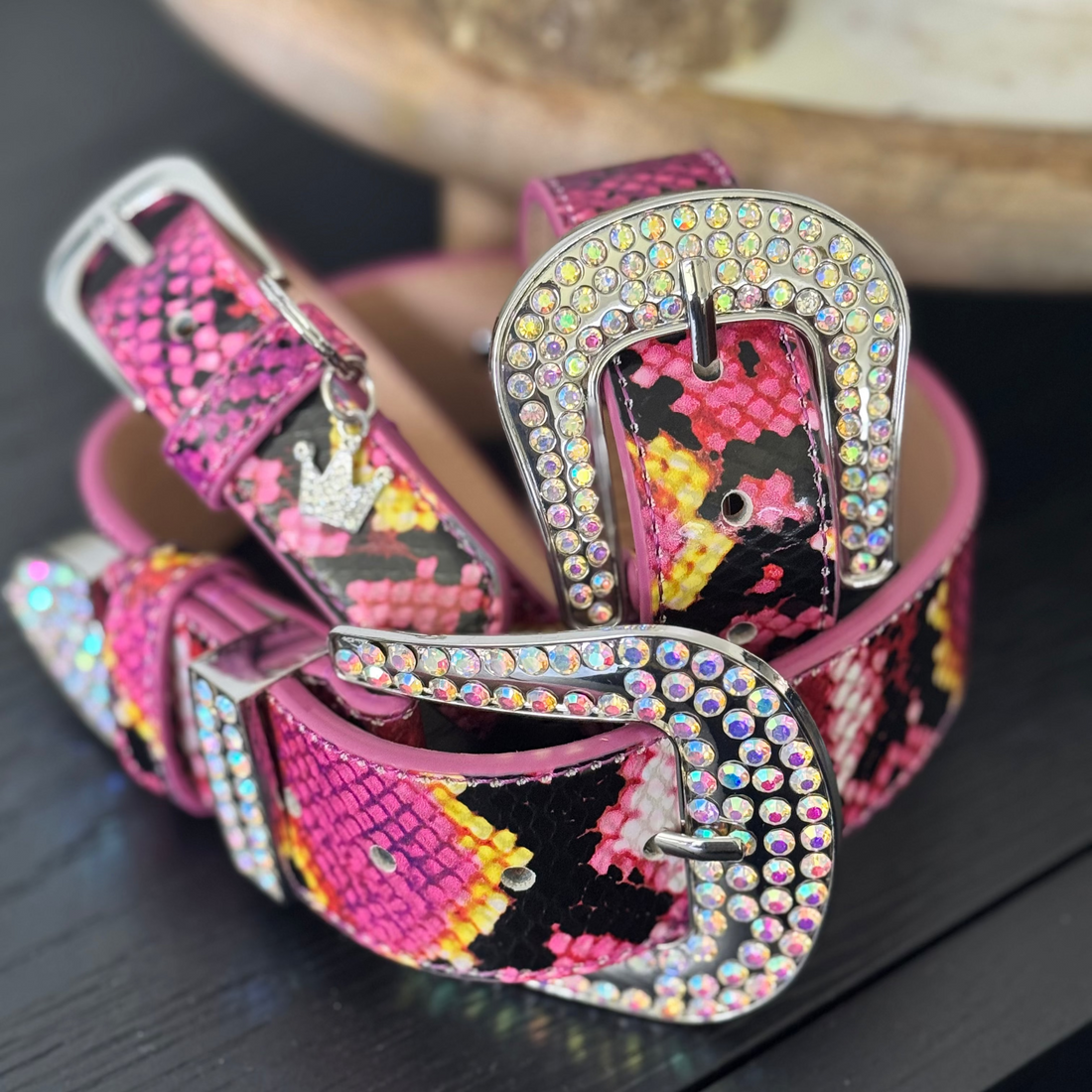 Astraea Collection - Python Fleur Rosé Collar
