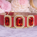 château eclat crimson dog collar
