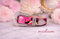 python fleur rosé dog collar